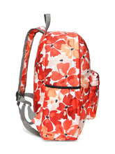 Load image into Gallery viewer, Crayton Backpack in Red Floral Print with Pouch
