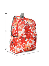 Load image into Gallery viewer, Crayton Backpack in Red Floral Print with Pouch
