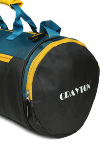 Crayton Duffel Gym Bag in Grey and Yellow