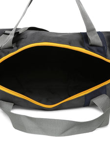 Crayton Duffel Gym Bag in Yellow and Grey with Shoe Compartment
