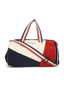 Crayton Duffel Gym Bag in Blue, Red and White with Shoe Compartment
